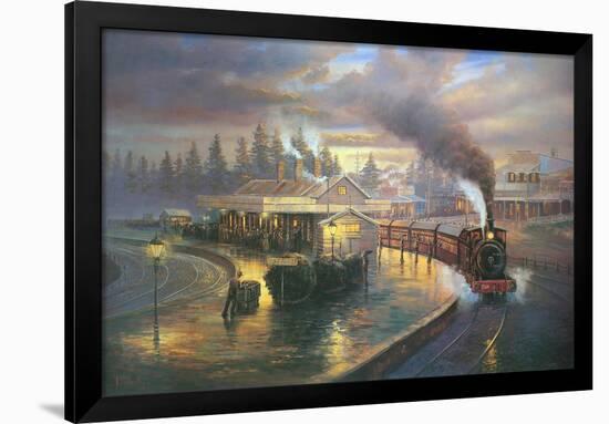 A Wet Evening - Katoomba-John Bradley-Framed Giclee Print