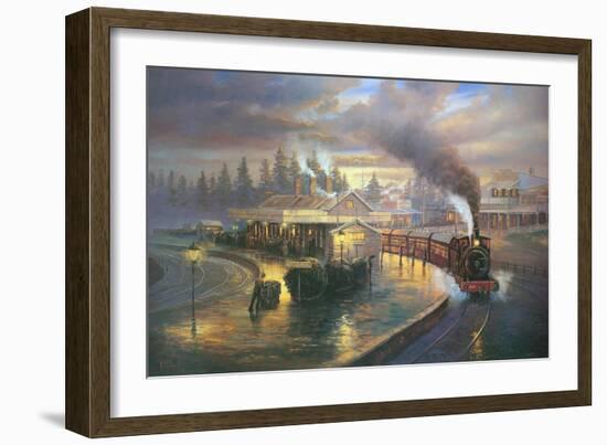 A Wet Evening - Katoomba-John Bradley-Framed Giclee Print