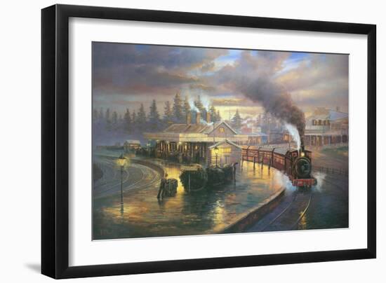 A Wet Evening - Katoomba-John Bradley-Framed Giclee Print