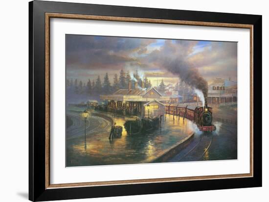 A Wet Evening - Katoomba-John Bradley-Framed Giclee Print