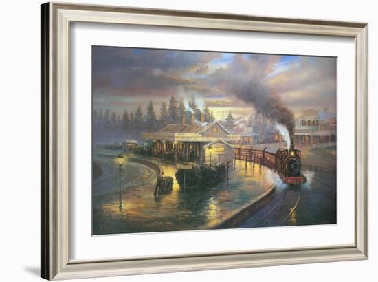 A Wet Evening - Katoomba-John Bradley-Framed Giclee Print