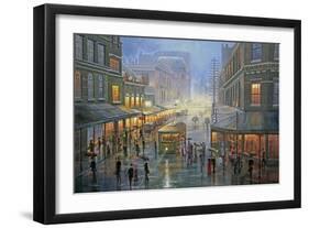 A Wet Evening - Sydney-John Bradley-Framed Giclee Print