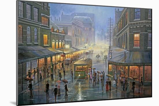 A Wet Evening - Sydney-John Bradley-Mounted Giclee Print