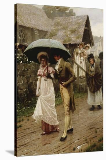 A Wet Sunday Morning, 1896-Edmund Blair Leighton-Stretched Canvas