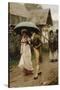 A Wet Sunday Morning, 1896-Edmund Blair Leighton-Stretched Canvas