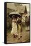 A Wet Sunday Morning, 1896-Edmund Blair Leighton-Framed Stretched Canvas