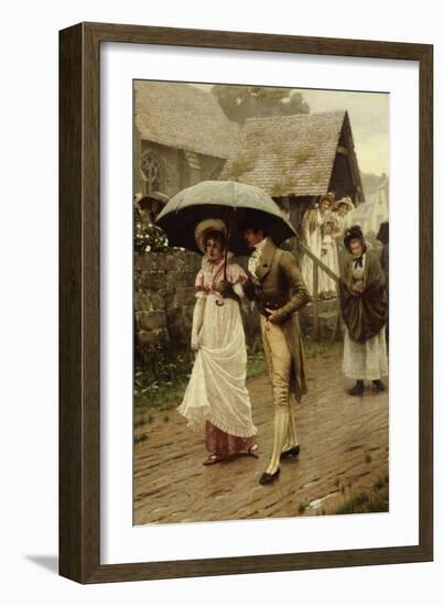 A Wet Sunday Morning, 1896-Edmund Blair Leighton-Framed Giclee Print