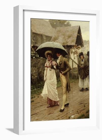 A Wet Sunday Morning, 1896-Edmund Blair Leighton-Framed Giclee Print