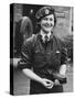 A Wet Waaf Woman Who Was Cleaning a Lorry During World War Ii-Robert Hunt-Stretched Canvas