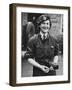 A Wet Waaf Woman Who Was Cleaning a Lorry During World War Ii-Robert Hunt-Framed Photographic Print