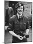A Wet Waaf Woman Who Was Cleaning a Lorry During World War Ii-Robert Hunt-Mounted Photographic Print