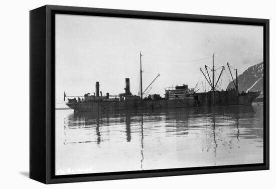 A Whaler, Magdalene Bay, Spitzbergen, Norway, 1929-null-Framed Stretched Canvas