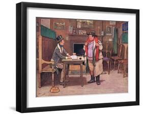 "A What!" Asked Mr Weller, Apparently Horror Stricken by the Words "A Valentine" Replied Sam-Cecil Aldin-Framed Giclee Print