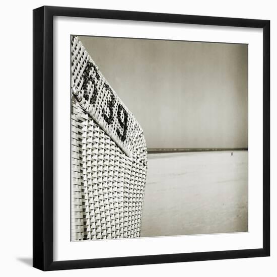 A Whicker Chair on the Beach-Katrin Adam-Framed Photographic Print