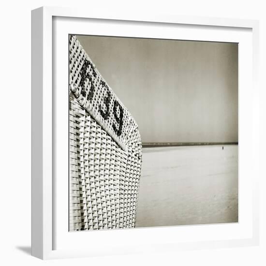 A Whicker Chair on the Beach-Katrin Adam-Framed Photographic Print