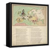 A Whimsical Sketch of Europe with A Poetic Description of the Map, 1806-null-Framed Stretched Canvas