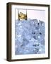 A Whiskey Glass on a Mountain of Ice Cubes-Michael Meisen-Framed Photographic Print