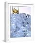 A Whiskey Glass on a Mountain of Ice Cubes-Michael Meisen-Framed Photographic Print