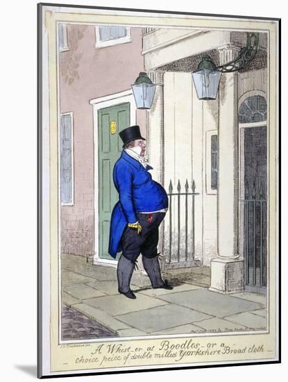 A Whist-Er at Boodles - or a Choice Peice [Sic] of Double Milled Yorkshire Broad Cloth, 1820-Isaac Cruikshank-Mounted Giclee Print