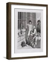 A Whistling Shop : Tom and Jerry Visiting Logic, on Board the Fleet, Fleet Prison, London, 1821-George Cruikshank-Framed Giclee Print