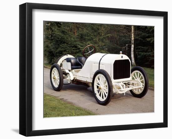 A White 1908 Benz Racer-null-Framed Photographic Print