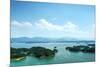 A white boat making its way across Qiandao (Thousand Islands) Lake, Chunan, Zhejiang, China, Asia-Andreas Brandl-Mounted Photographic Print