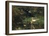 A White Duck with Her Ducklings on the Waterfront-Willem Maris-Framed Art Print