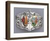 A White Metal and Enamel Belt Buckle, 'Tristan Und Isolde' Alexander Fisher (1864-1936)-Nelson And Edith Dawson-Framed Giclee Print