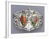 A White Metal and Enamel Belt Buckle, 'Tristan Und Isolde' Alexander Fisher (1864-1936)-Nelson And Edith Dawson-Framed Giclee Print