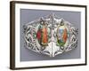 A White Metal and Enamel Belt Buckle, 'Tristan Und Isolde' Alexander Fisher (1864-1936)-Nelson And Edith Dawson-Framed Giclee Print