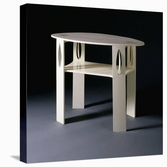 A White Oval Side Table, Originally Designed for 14 Kingsborough Gardens, Glasgow, 1902-Charles Rennie Mackintosh-Stretched Canvas