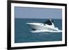 A White Speedboat at the Height of Summer.-Gary Blakeley-Framed Photographic Print