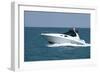 A White Speedboat at the Height of Summer.-Gary Blakeley-Framed Photographic Print