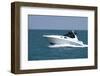 A White Speedboat at the Height of Summer.-Gary Blakeley-Framed Photographic Print