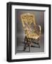 A Wicker Chair, Circa 1900, the Back Modelled as a Pair of Crossed Lawn Tennis Rackets-null-Framed Giclee Print