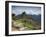 A wide angle photo of Macchu Pichu at sunrise with dramatic clouds in the distance.-Alex Saberi-Framed Premium Photographic Print