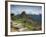 A wide angle photo of Macchu Pichu at sunrise with dramatic clouds in the distance.-Alex Saberi-Framed Photographic Print