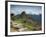 A wide angle photo of Macchu Pichu at sunrise with dramatic clouds in the distance.-Alex Saberi-Framed Photographic Print