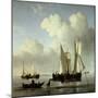 A Wijdship, a Keep and Other Shipping in Calm-Willem Van De, The Younger Velde-Mounted Giclee Print