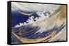 A Wild Sea at Choshi by Katushika Hokusai-Trends International-Framed Stretched Canvas