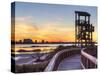 A Wildlife Observation Tower Silhouetted against a Perdido Key Sunset in Big Lagoon State Park Near-Colin D Young-Stretched Canvas