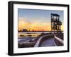 A Wildlife Observation Tower Silhouetted against a Perdido Key Sunset in Big Lagoon State Park Near-Colin D Young-Framed Photographic Print