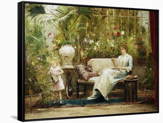 A Willing Helper-Mihaly Munkacsy-Framed Stretched Canvas