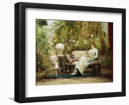 A Willing Helper-Mihaly Munkacsy-Framed Premium Giclee Print