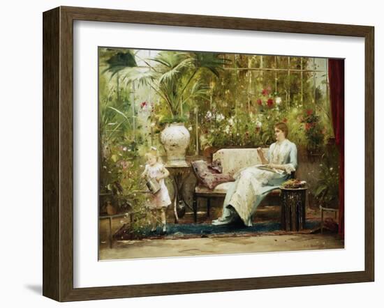 A Willing Helper-Mihaly Munkacsy-Framed Giclee Print