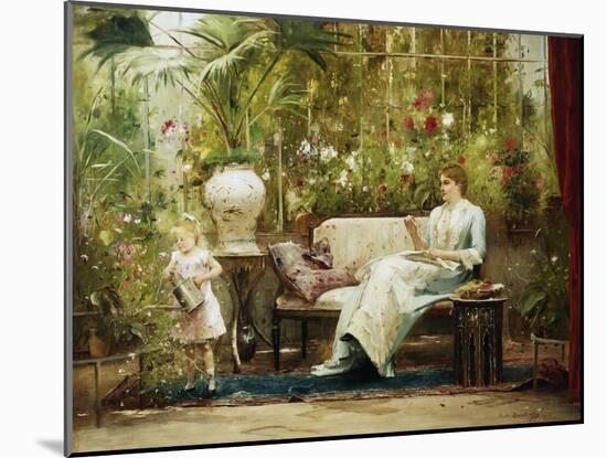 A Willing Helper-Mihaly Munkacsy-Mounted Giclee Print
