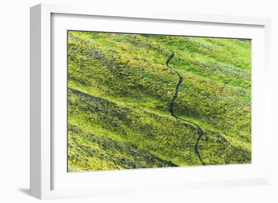 A winding path in the mountain, Landmannalaugar, Iceland-Keren Su-Framed Photographic Print