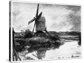 A Windmill, 1802-John Constable-Stretched Canvas