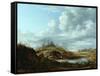 A Windmill Above a River-John Constable-Framed Stretched Canvas