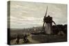 A Windmill, Etretat, 19th Century-Jean-Baptiste-Camille Corot-Stretched Canvas